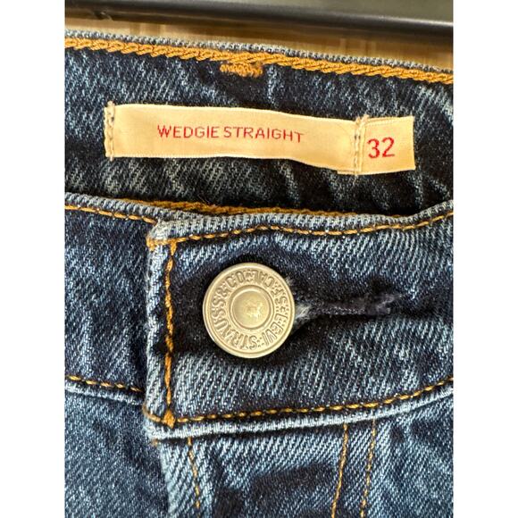 Levi’s x Anthropologie Wedgie Straight High-Rise Jeans NWT Size 32 Medium Wash - Picture 6 of 8